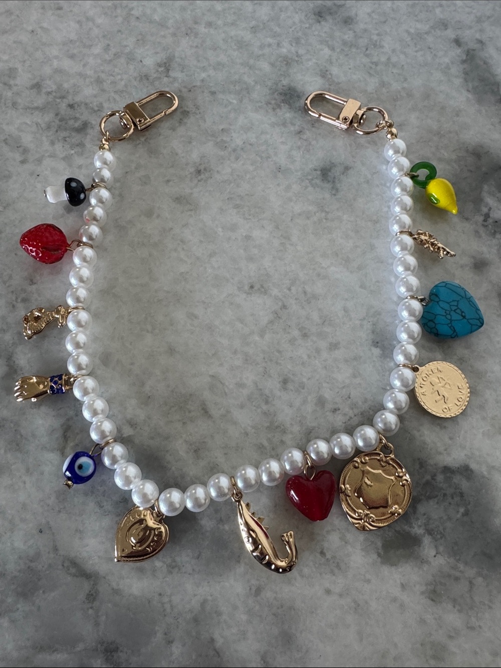 Anthropologie Icon Pearl Bag Charm